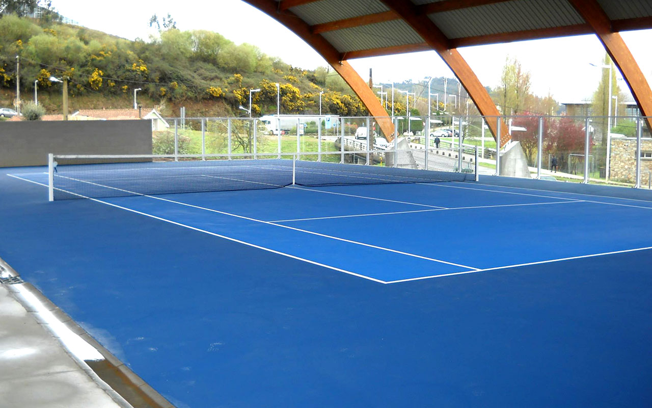 Pista de tenis en resina