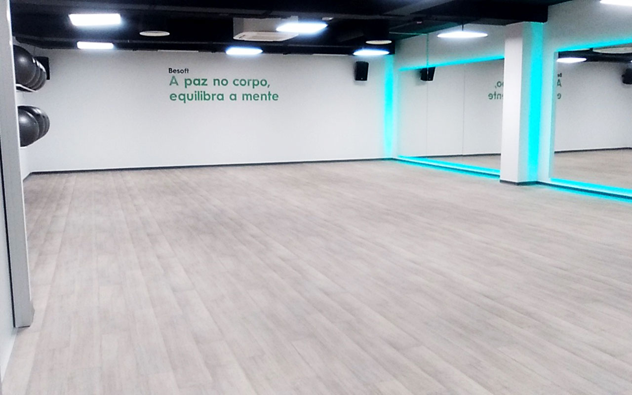 Pavimento suelo gimnasio PVC